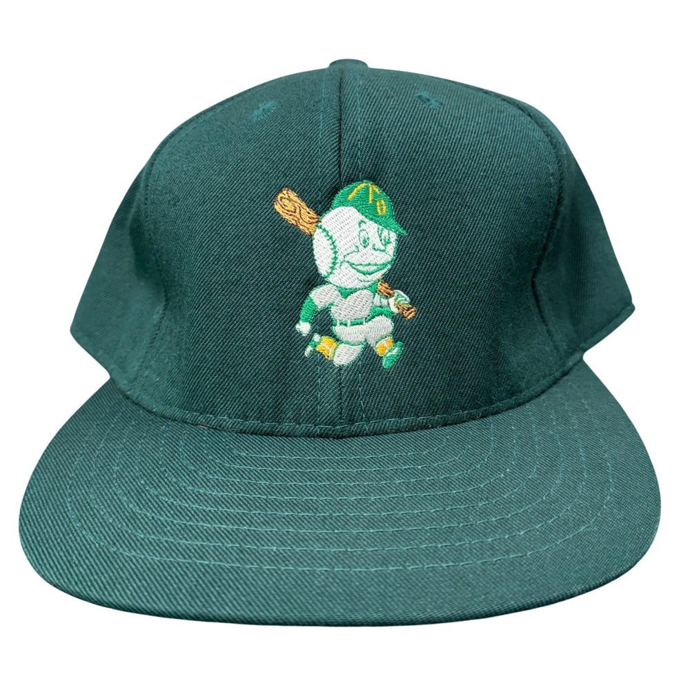 Badger Sporting Goods Baseball Cap Mens 7 1/2 Green Merchants Mascot Fitted‎ Hat